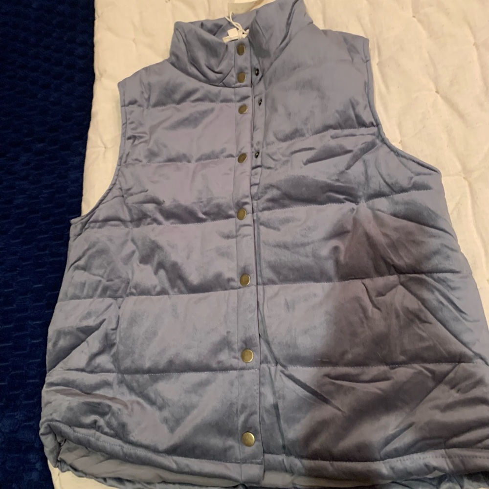 Hem & Thread Gray Velour Vest